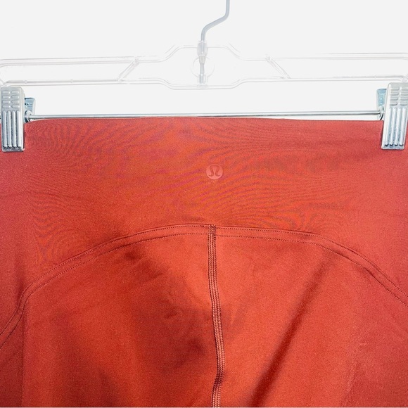 Lululemon Wunder Under Smoothcover High Rise Rust Orange Leggings 8 Women’s - Picture 8 of 13
